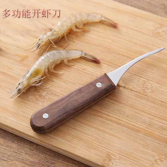 Ferramenta de remoção de linha de camarão de aço, limpeza de intestinos de camarão, faca de barriga de peixe, faca de linha de camarão, cozinha utensilios